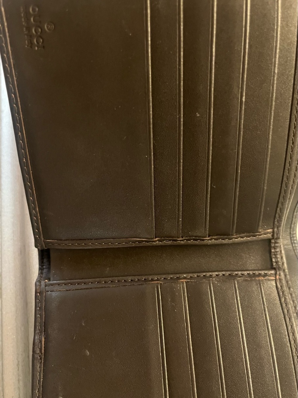 Gucci Beige/Brown GG Canvas Wallet - Picture 3 of 6